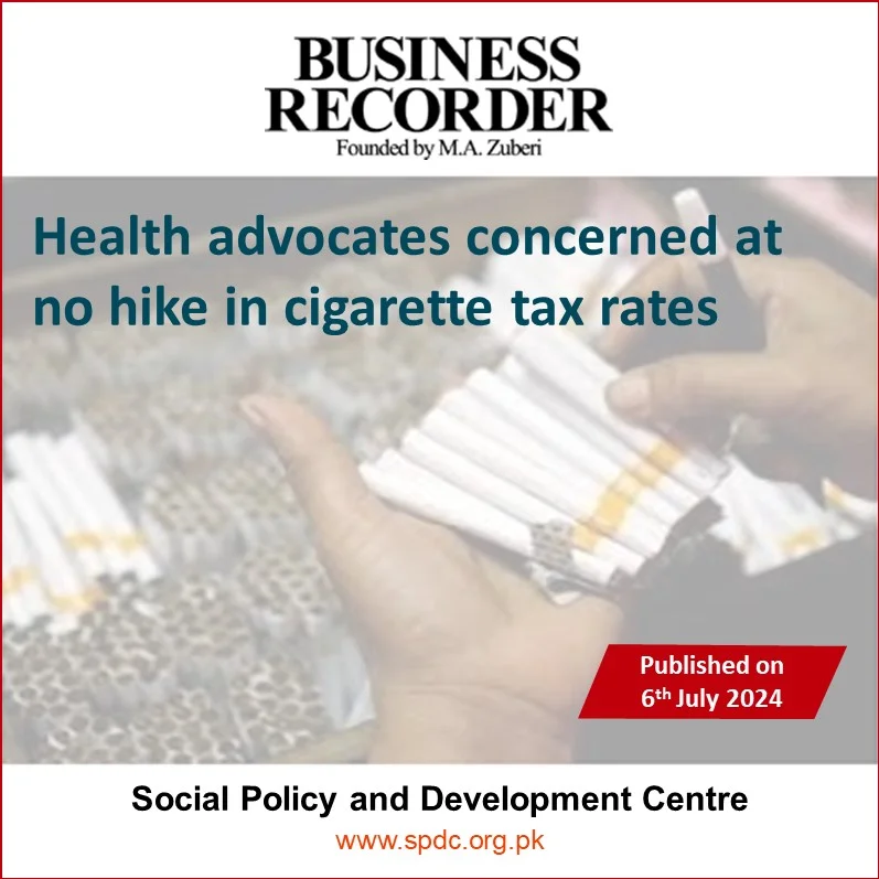 Health advocates concerned at no hike in cigarette tax rates